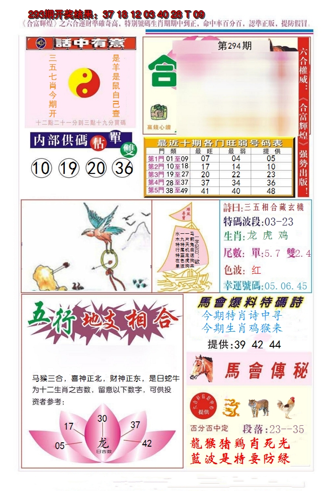 2024294期合富辉煌