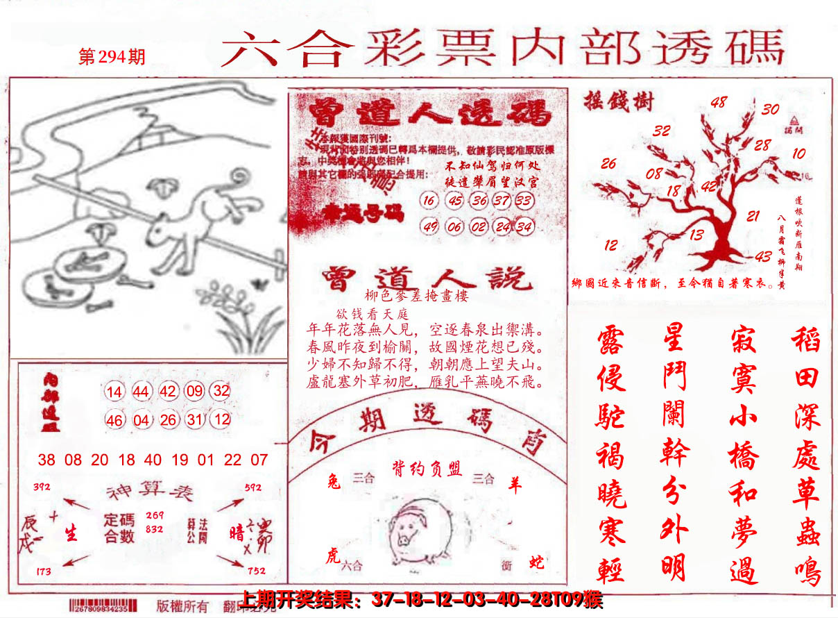 2024294期内部透码(信封)