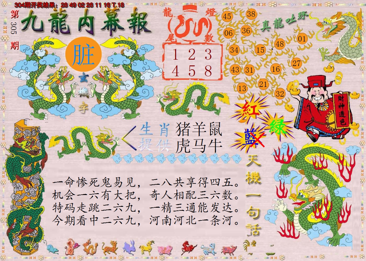 2024305期正版九龙内幕报
