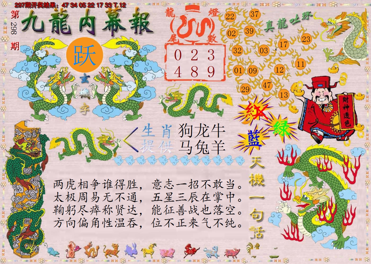 2024298期正版九龙内幕报