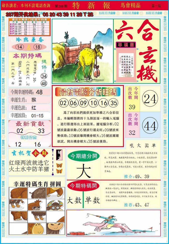 2024288期特新报A