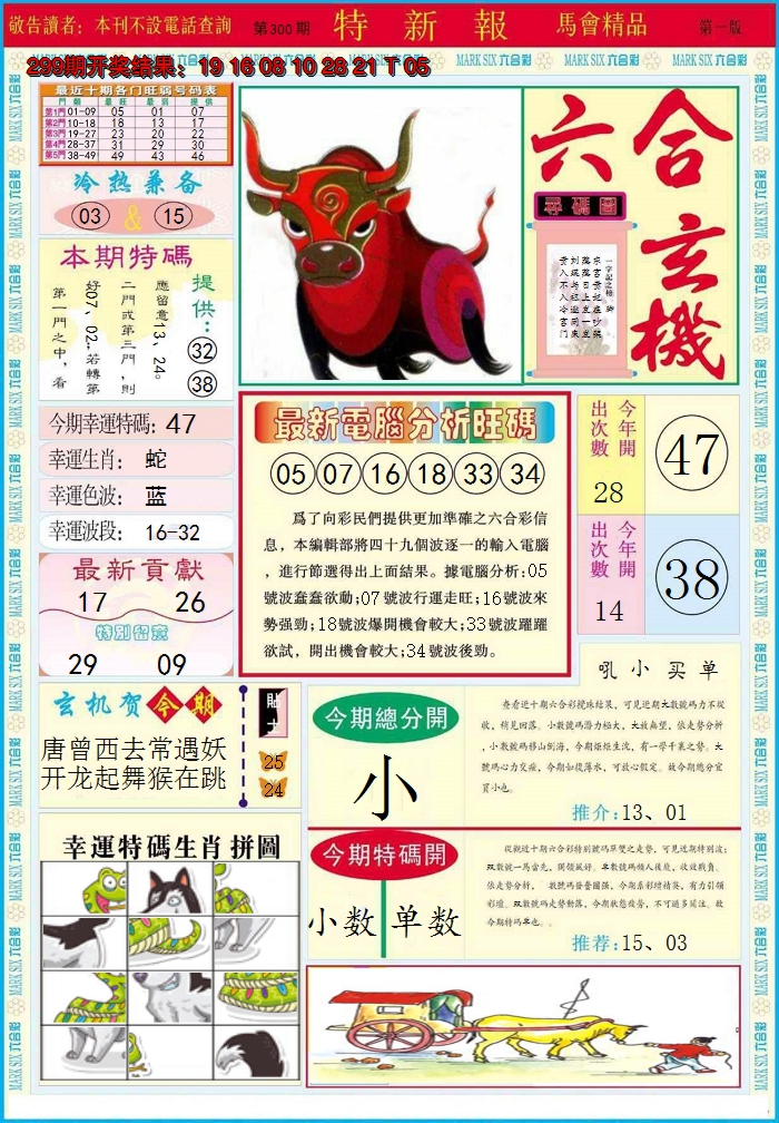 2024300期特新报A