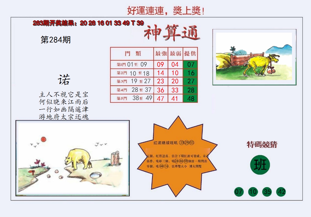 2024284期4-台湾神算