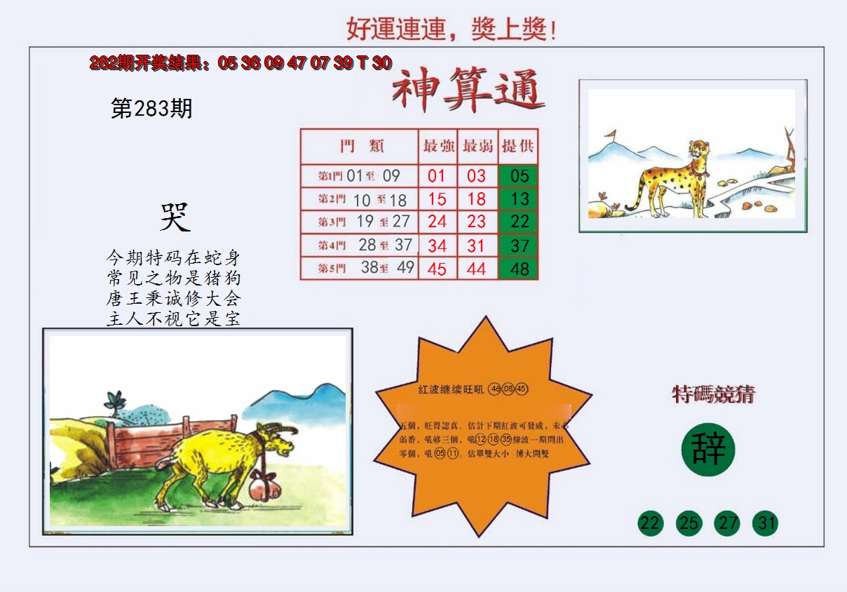 2024283期4-台湾神算