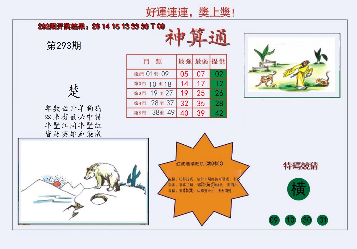 2024293期4-台湾神算