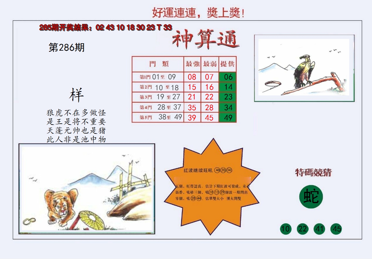2024286期4-台湾神算