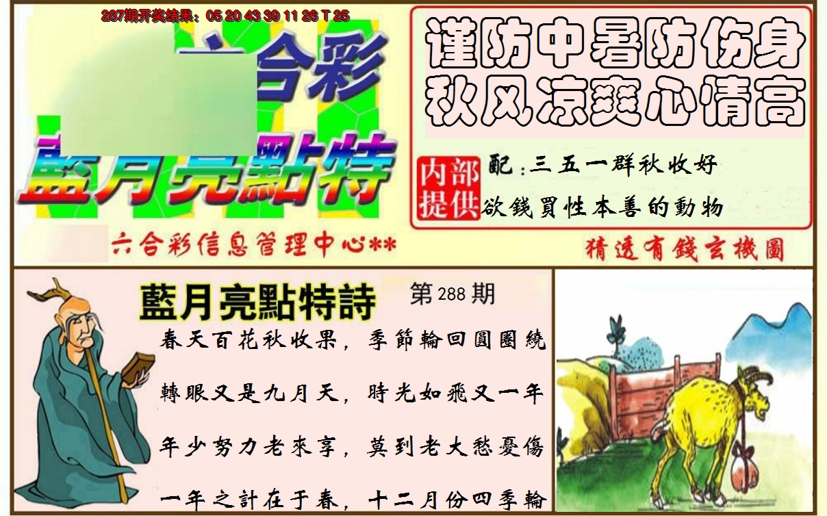 2024288期蓝月亮点特码