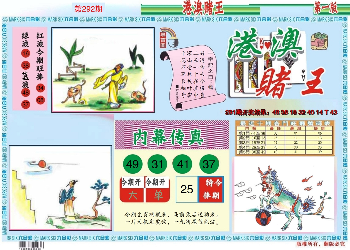 2024292期港澳赌王A
