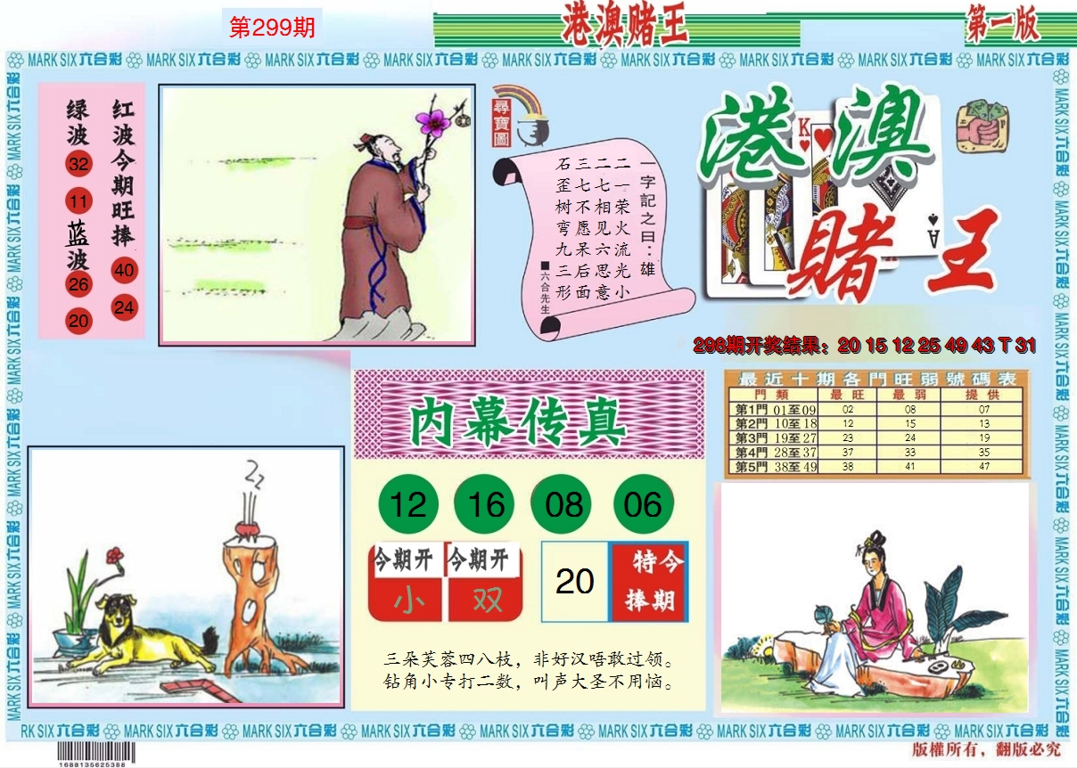 2024299期港澳赌王A