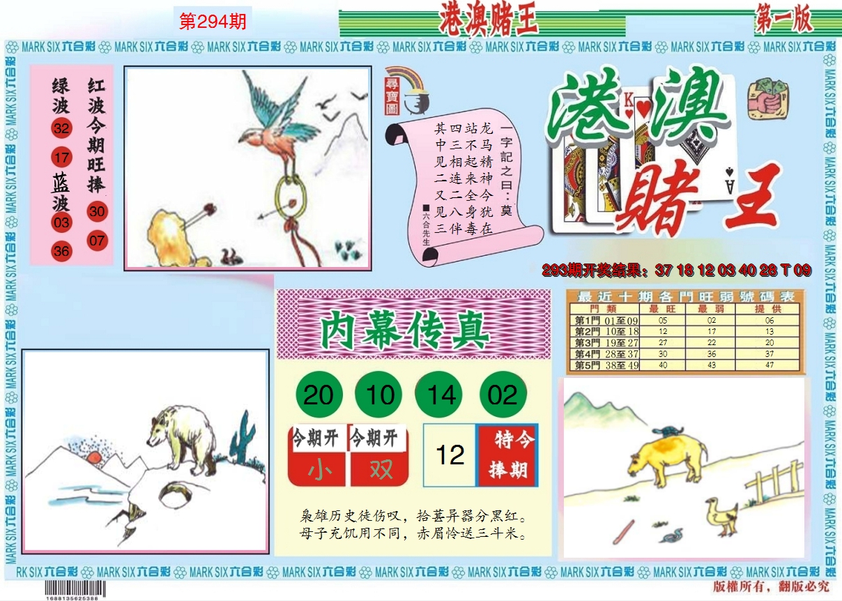 2024294期港澳赌王A
