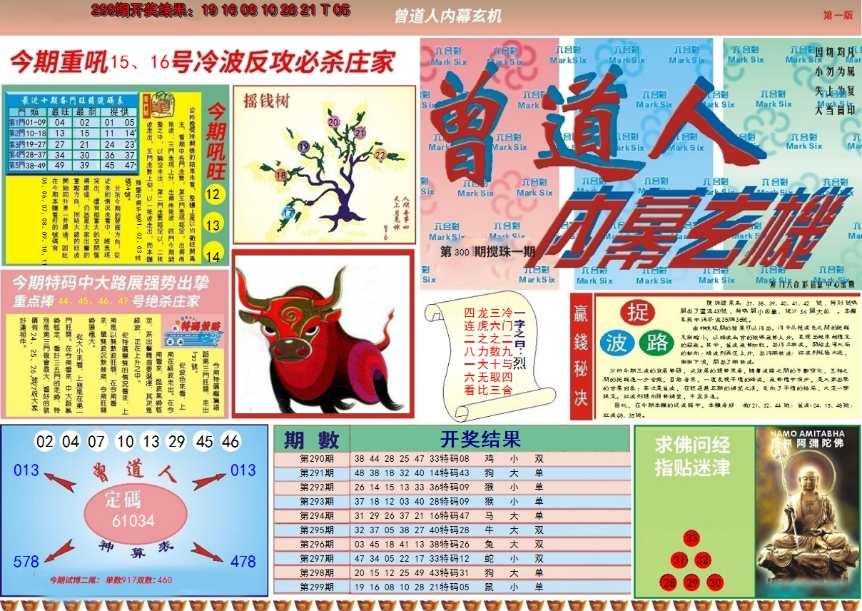 2024300期曾道人内幕A