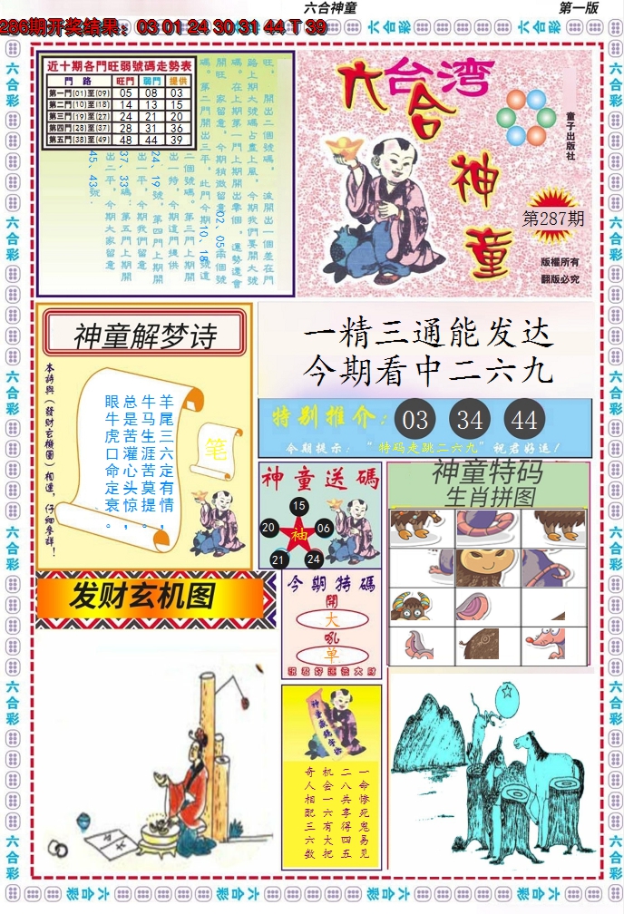 2024287期六合神童A