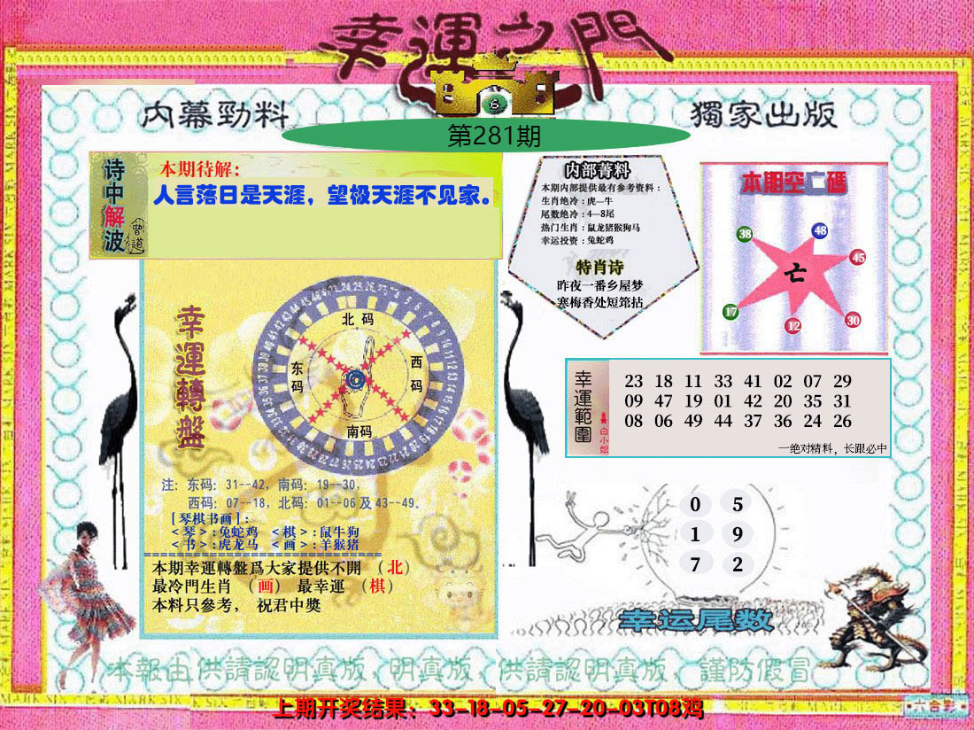 2024281期幸运之门
