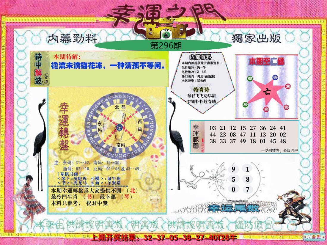2024296期幸运之门