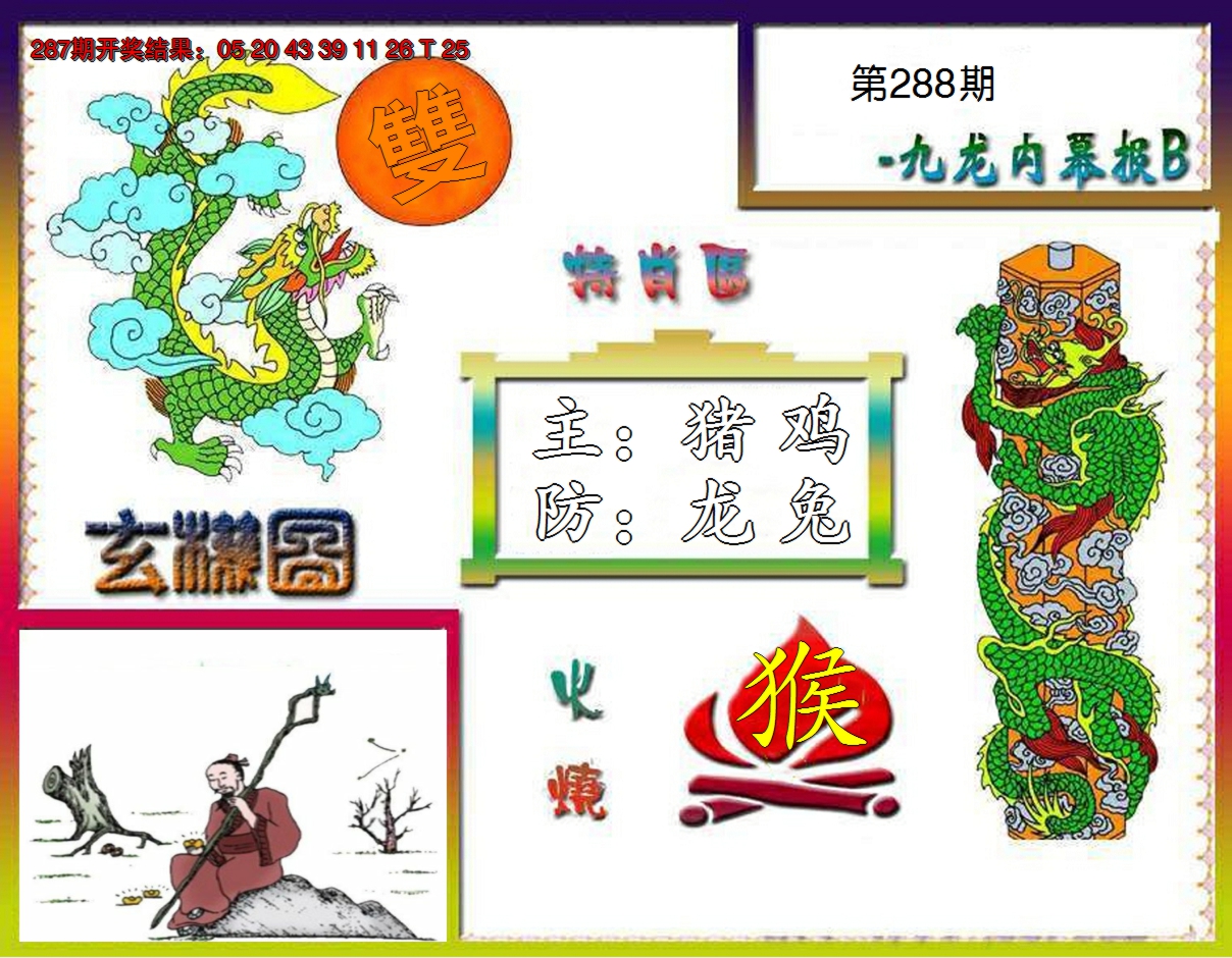 2024288期九龙内幕特肖图B