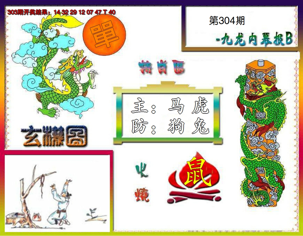 2024304期九龙内幕特肖图B