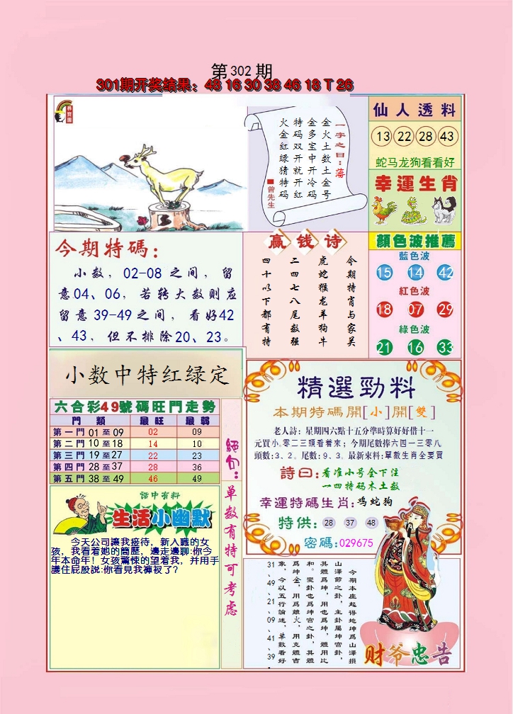 2024302期大富大贵