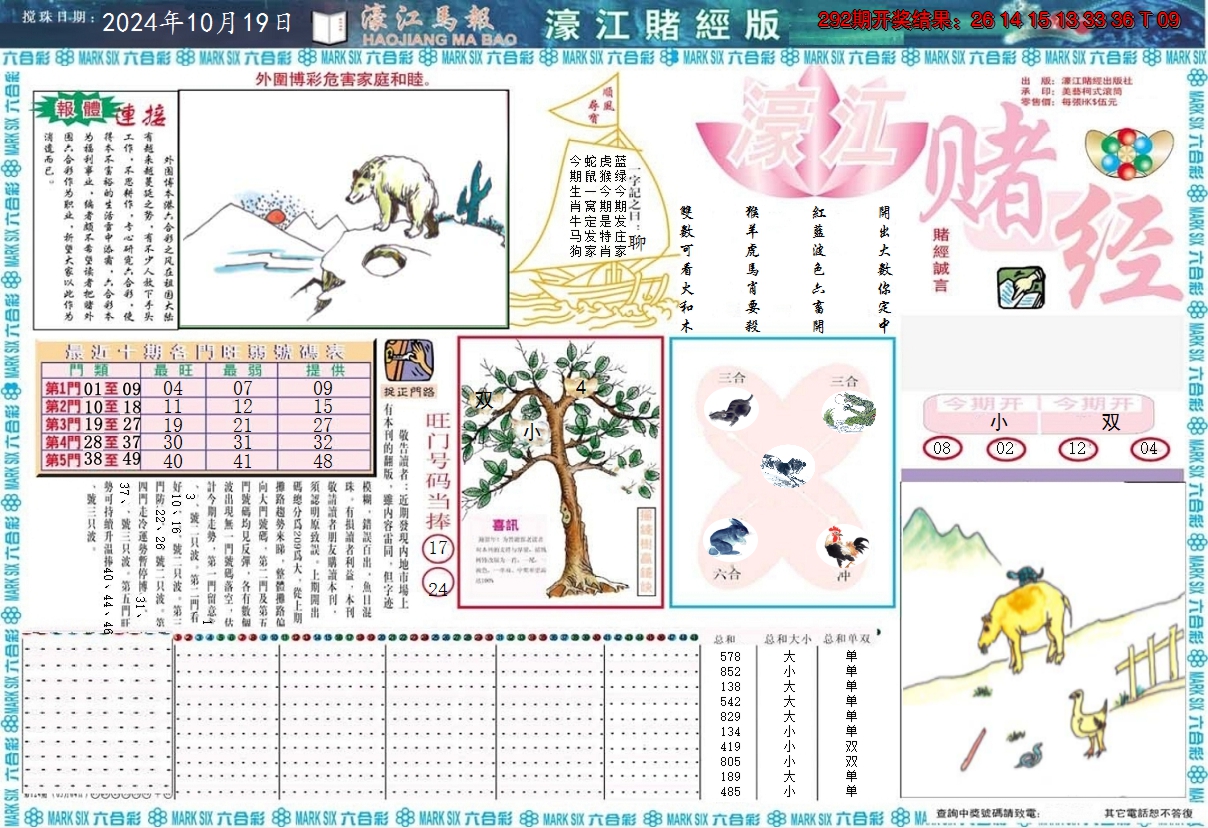 2024293期濠江赌经A