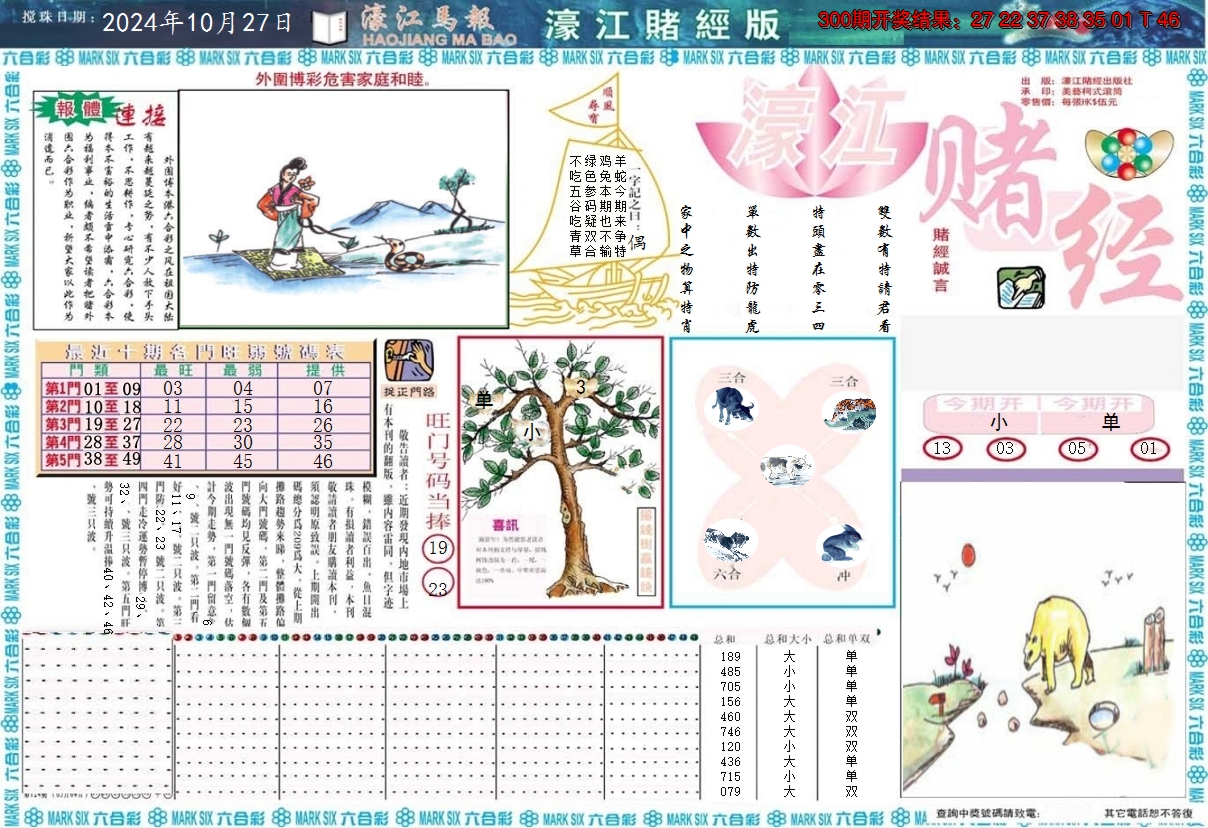 2024301期濠江赌经A