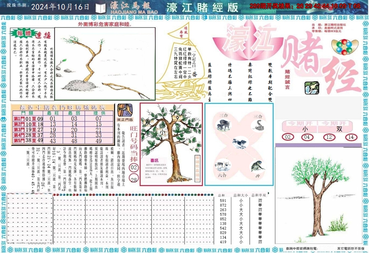 2024290期濠江赌经A