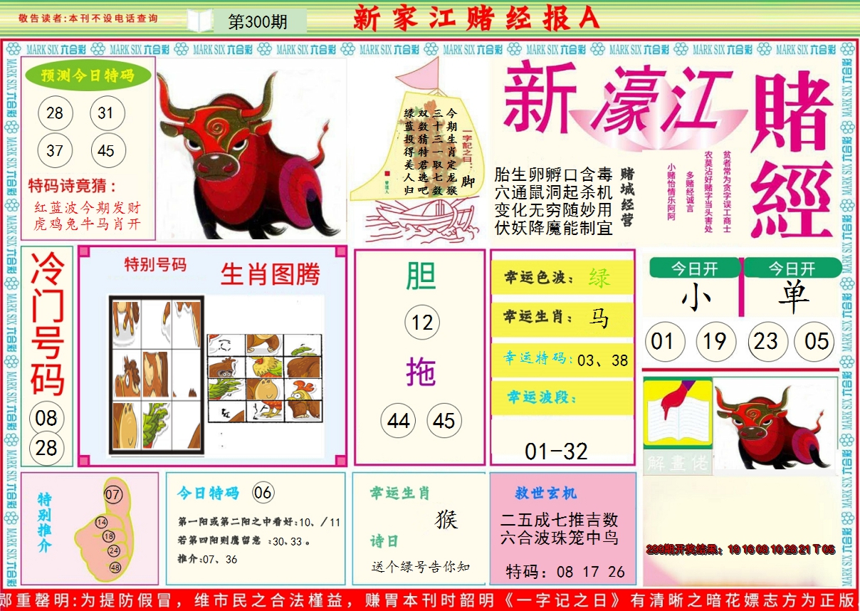 2024300期新濠江赌经A