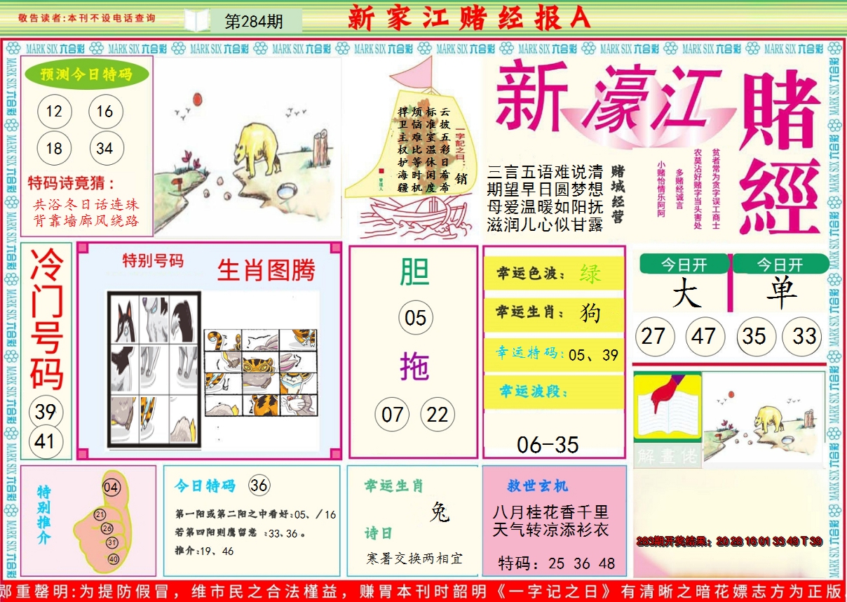 2024284期新濠江赌经A