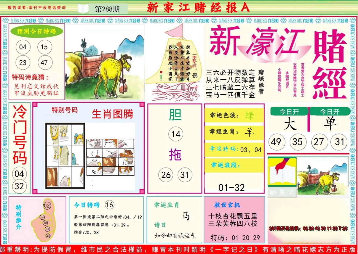 2024288期新濠江赌经A