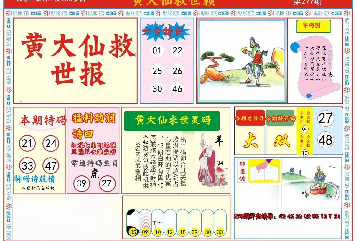 2024277期新黄大仙救世A