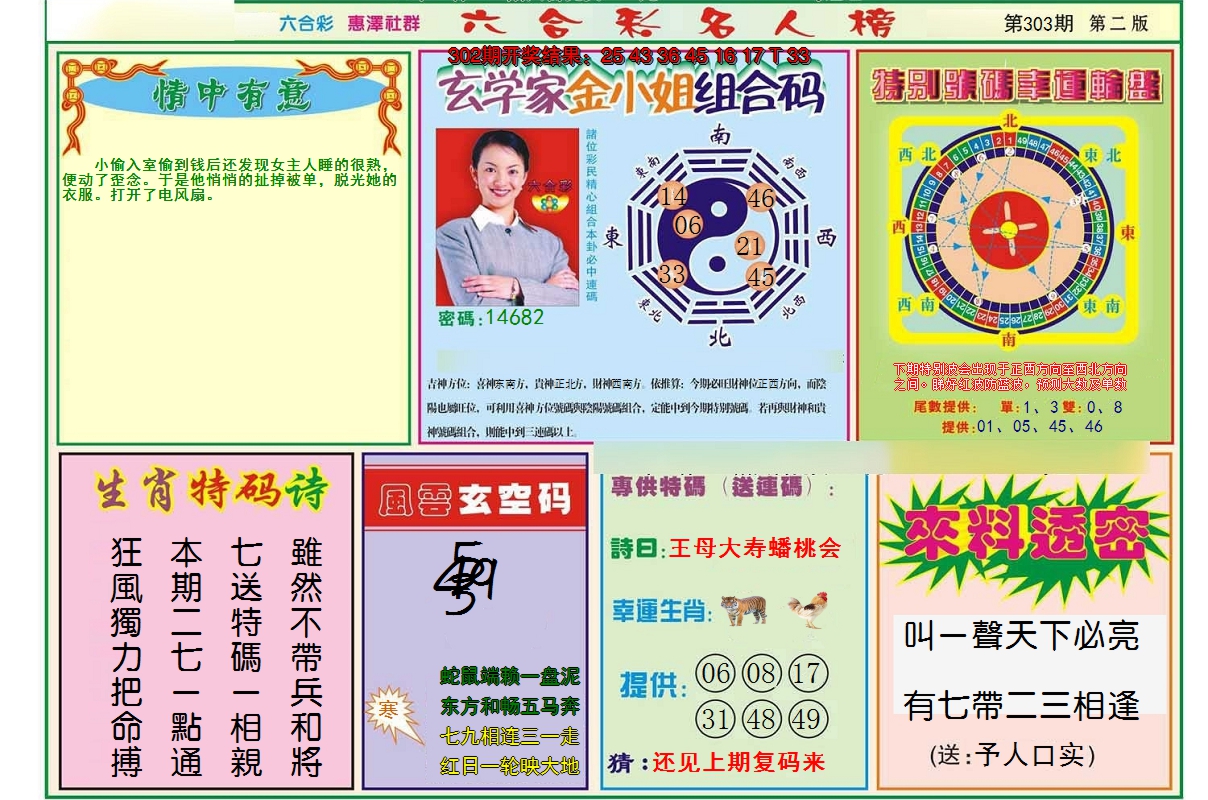 2024303期名人榜B