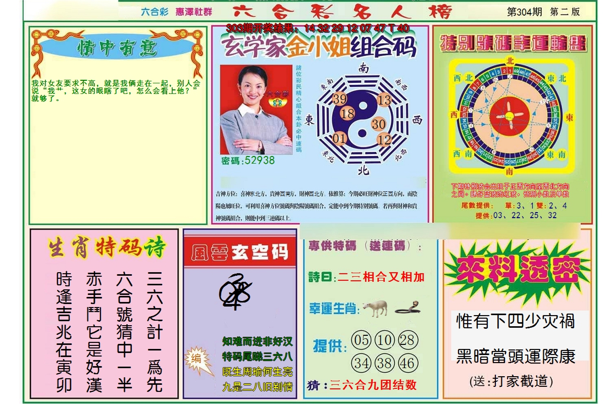 2024304期名人榜B