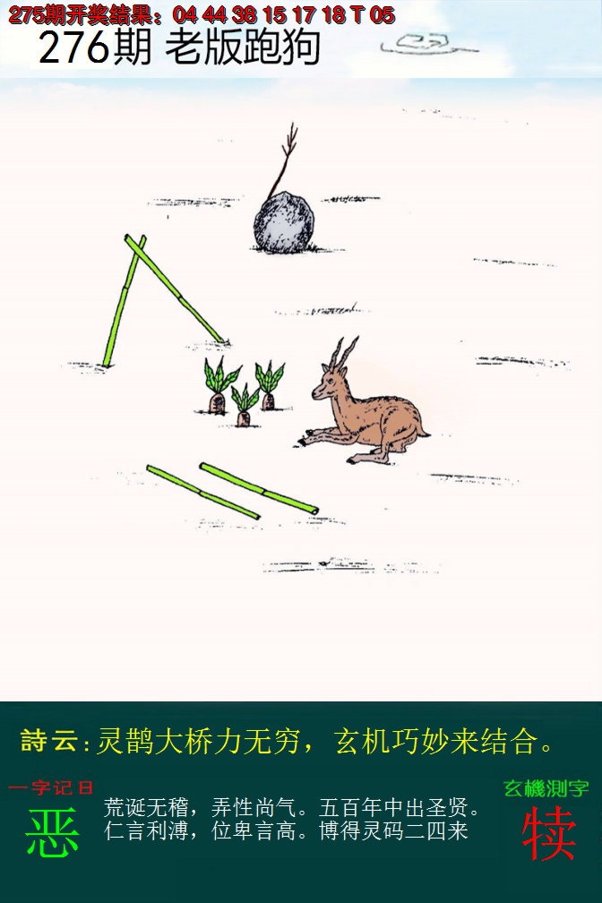 2024276期老版跑狗