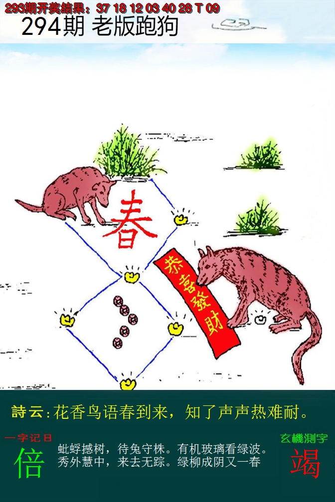 2024294期老版跑狗