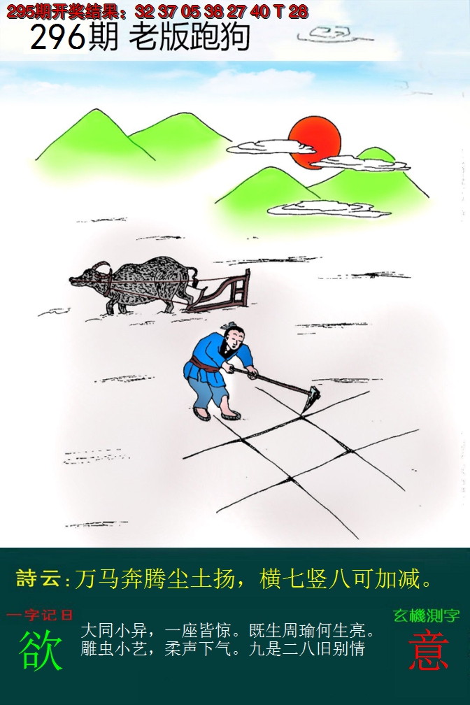 2024296期老版跑狗
