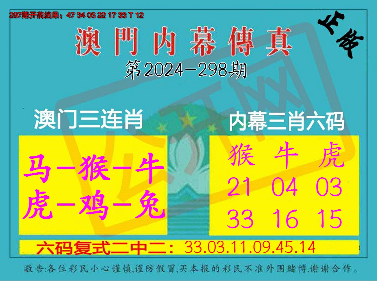 2024298期内幕传真三肖版