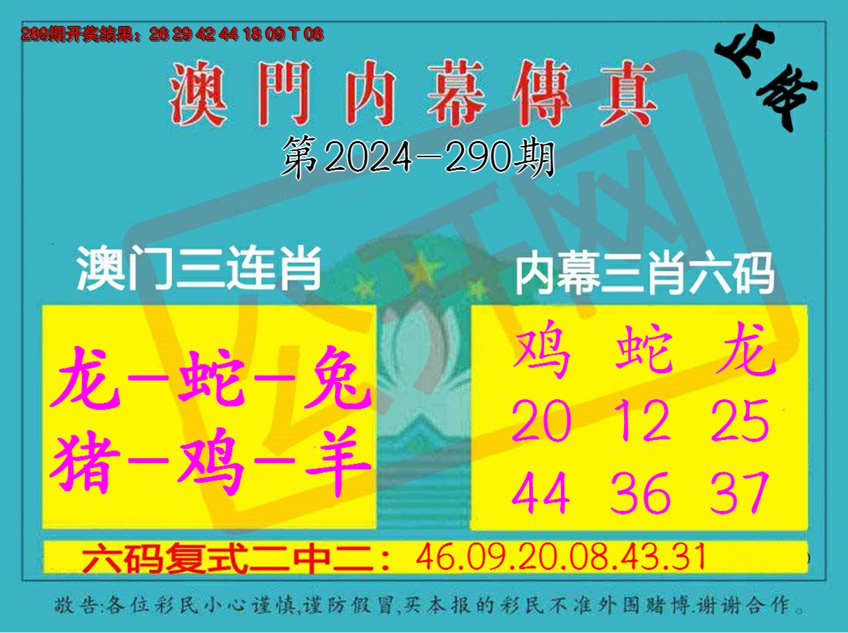 2024290期内幕传真三肖版