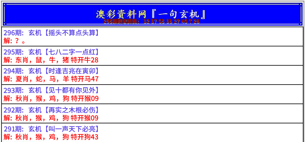 2024296期澳门一句玄机