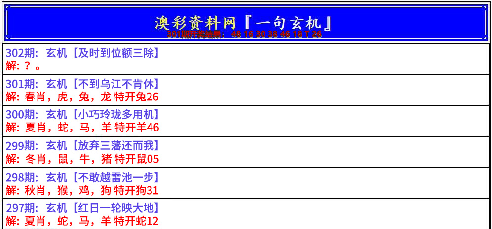 2024302期澳门一句玄机