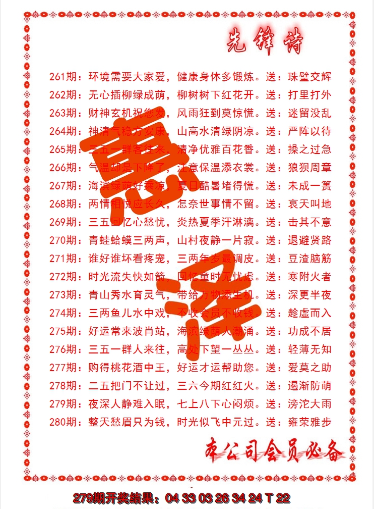 2024280期先锋诗