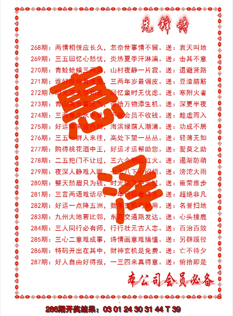2024287期先锋诗