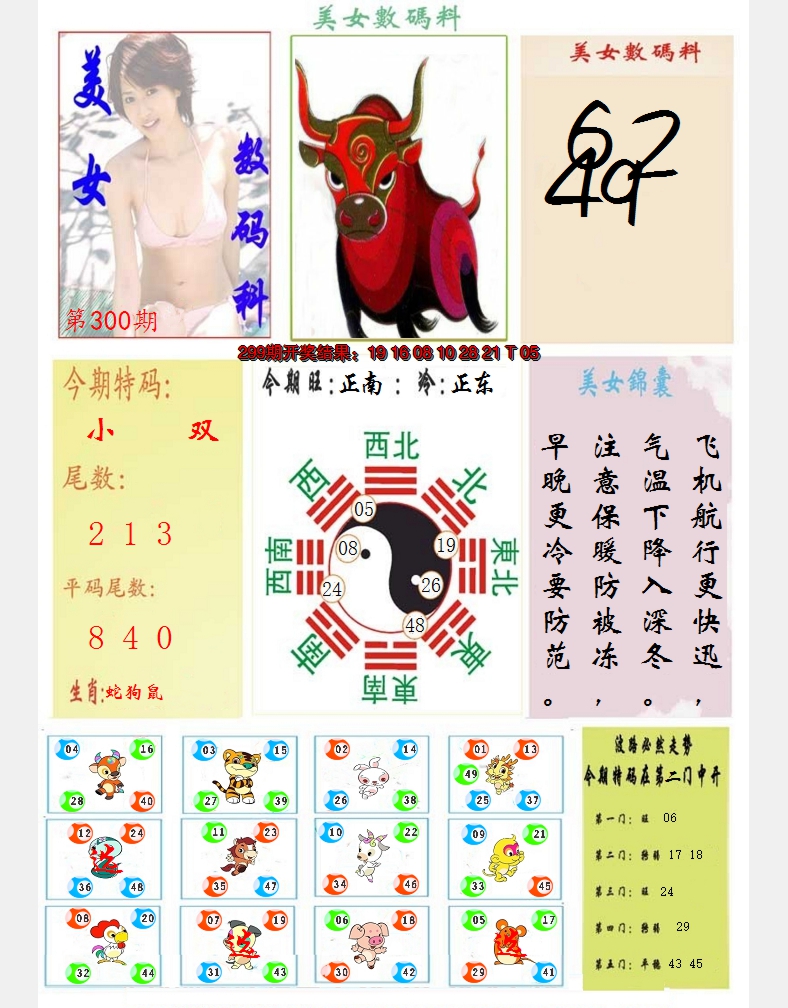 2024300期美女数码料
