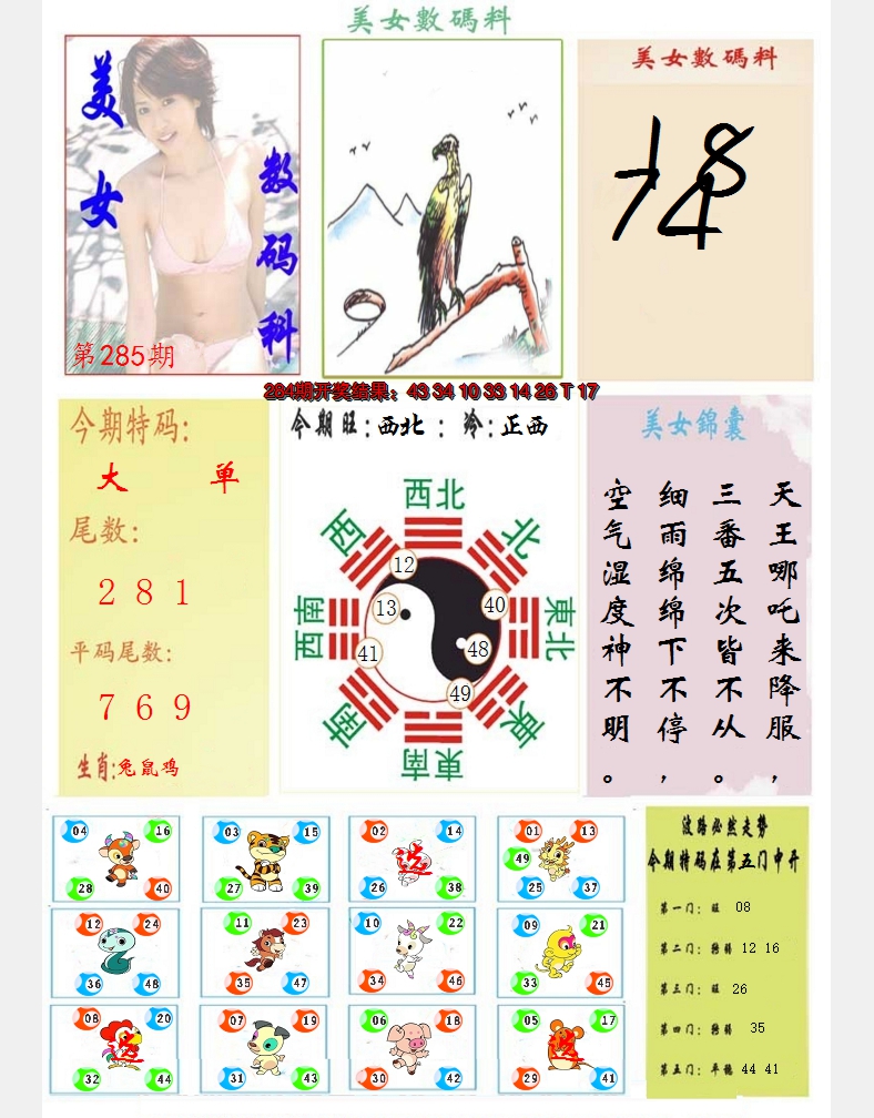 2024285期美女数码料