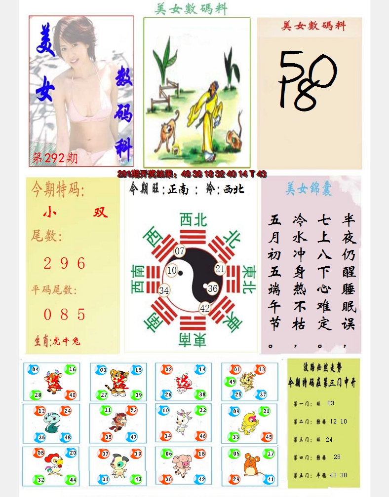 2024292期美女数码料