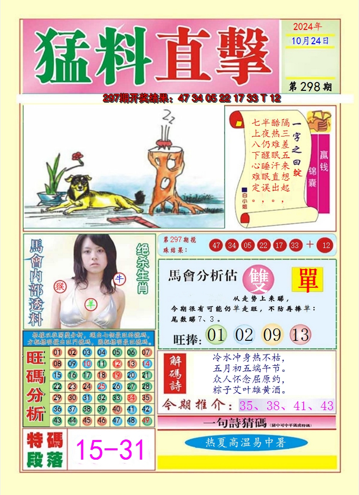 2024298期猛料直击A