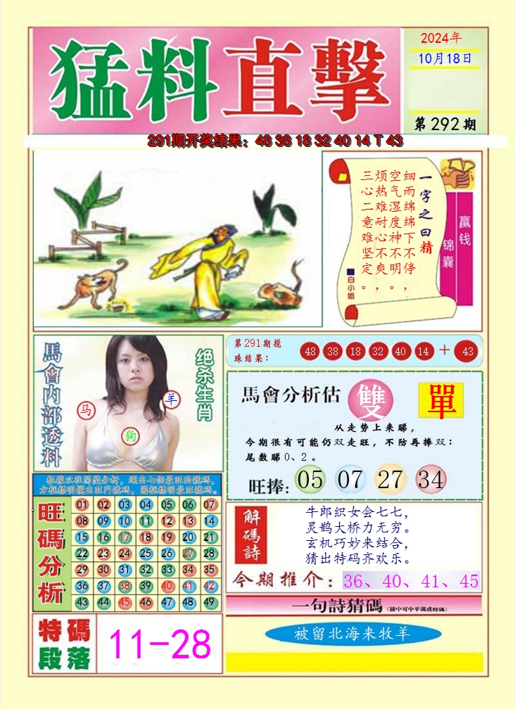 2024292期猛料直击A