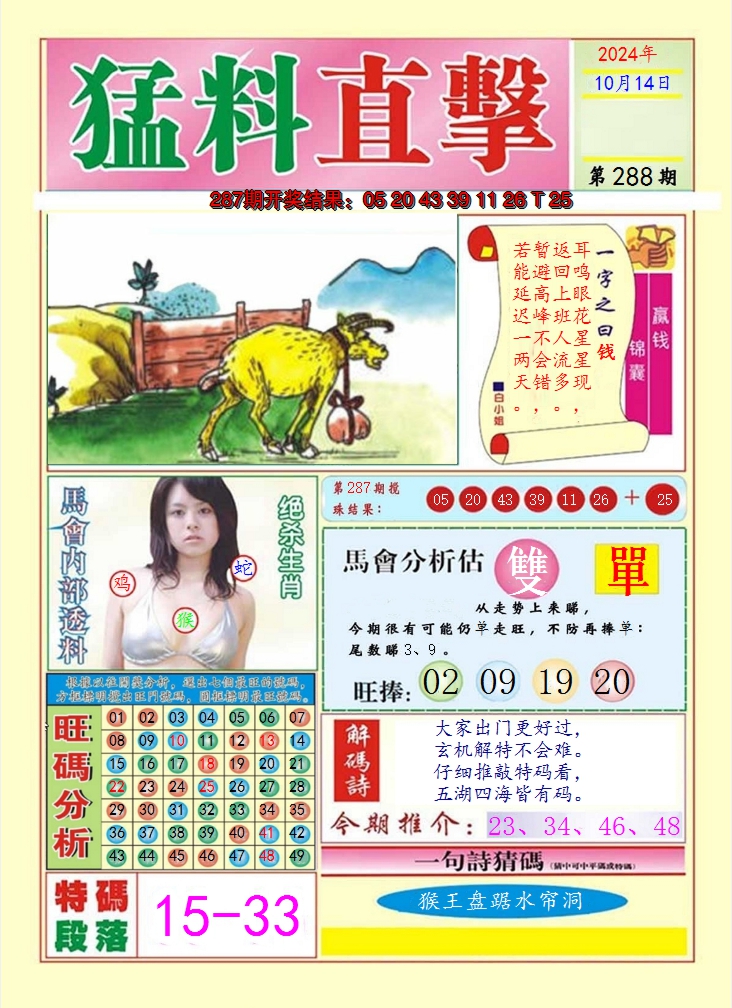 2024288期猛料直击A
