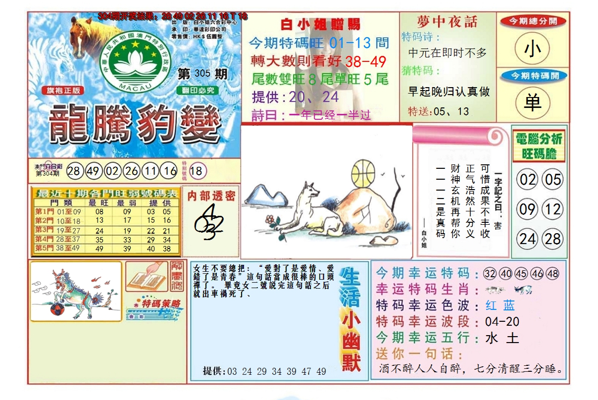 2024305期龙腾豹变