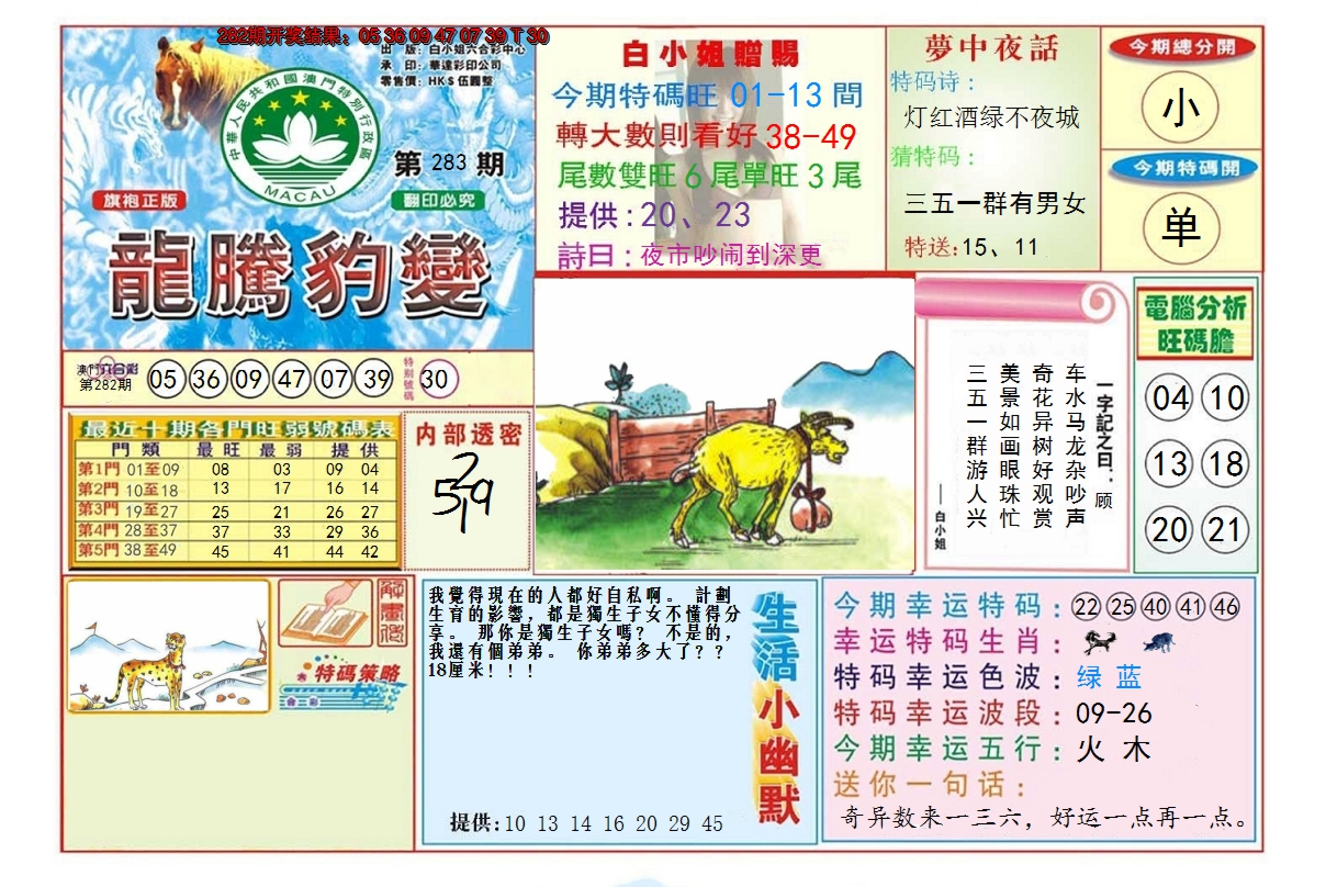 2024283期龙腾豹变
