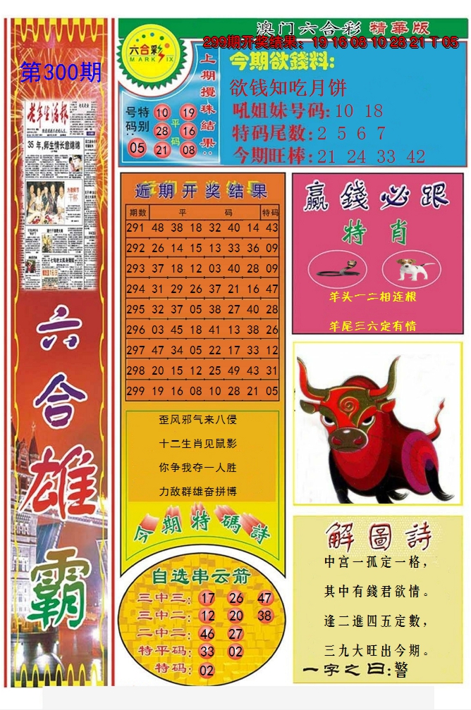 2024300期六合雄霸