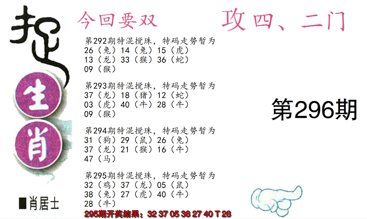 2024296期捉生肖