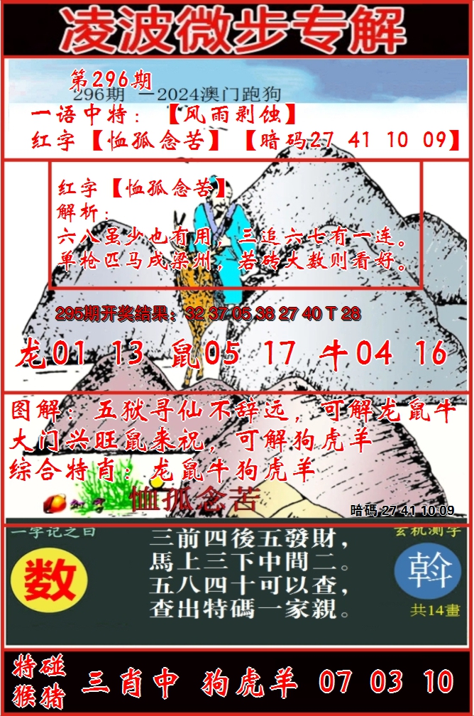 2024296期凌波微步